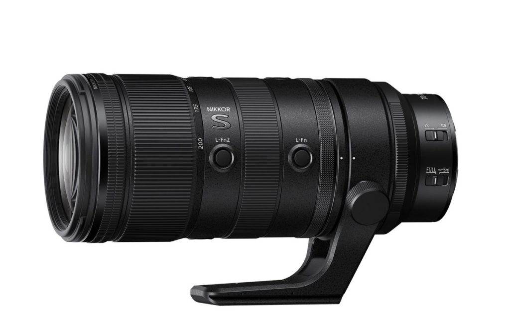 Nikkor Z 70-200 mm f/2.8 VR S II ze stopką statywową.