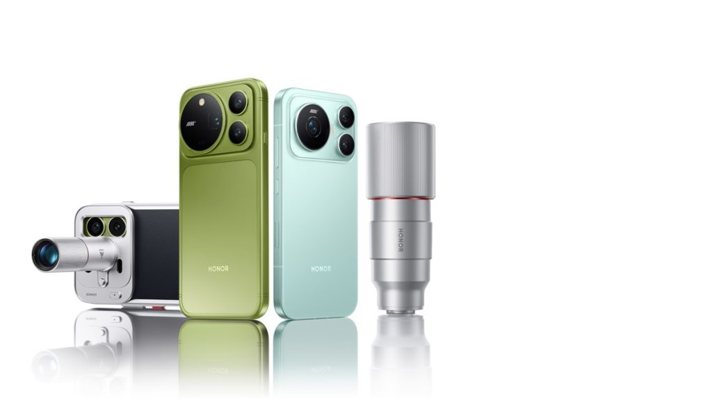 Honor Magic9 Pro Max z uchwytem fotograficznym i konwerterem tele G500