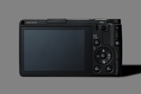 Tył aparatu Ricoh GR IV Monochrome z ekranem i przyciskami