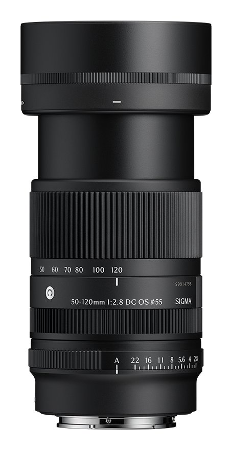 Sigma 50-120 mm F2.8 DC OS z wysuniętym tubusem przy 120 mm